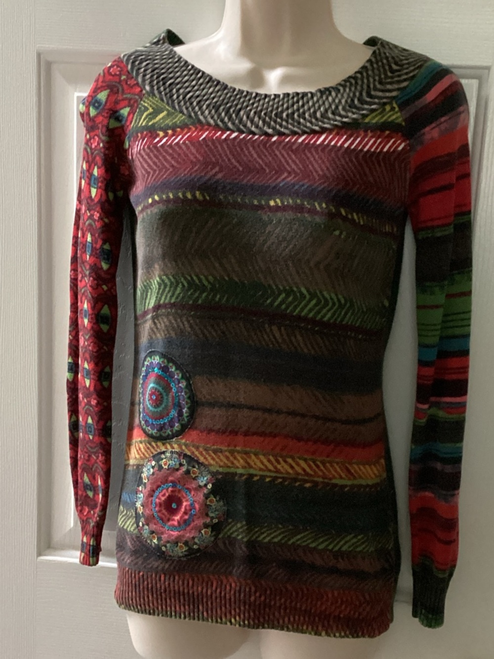 Desigual knit sweater Artsychic Whimsical Whimsigoth 2000s vintage